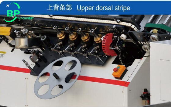 高校ノート製本用、デュアルカバーフィーダーと冷/ホットグルー機能を備えた自動ノート背表紙ストリップ巻き機 BPBB30L2F